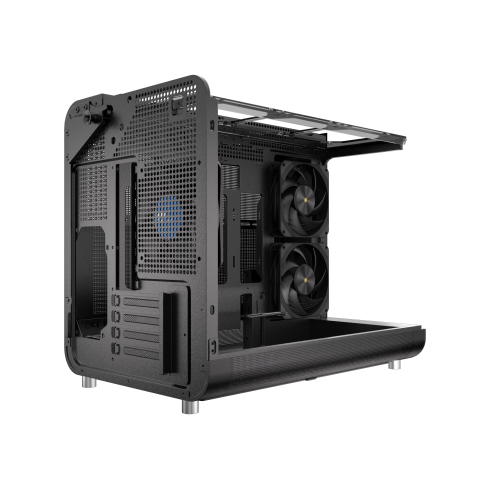 Powercool Aviator Black Micro ATX Gaming Case 3 x PWM Fans
